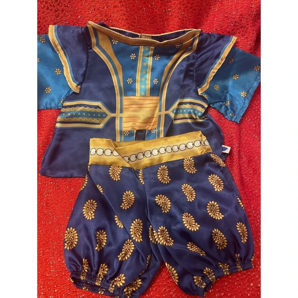 Build A Bear Princess Disney Jasmine Aladdin Teal Gold Costume Magic Genie